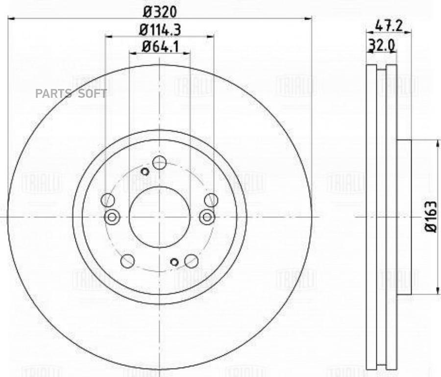 

Диск Тормозной Передний D=320 Trialli Df 230111 Trialli арт. DF 230111