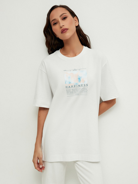 

Футболка женская ZARINA 2265533432 белая M, 2265533432