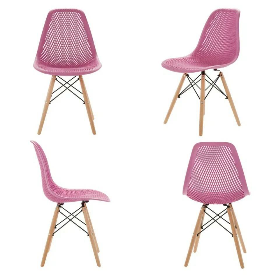 

Комплект стульев 4 шт. LEON GROUP для кухни в стиле EAMES DSW ажурные, сиреневый, ажурный LEON Premium в стиле EAMES DSW