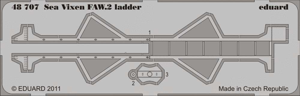 Фототравление Eduard 48707 Sea Vixen FAW.2 ladder 1/48