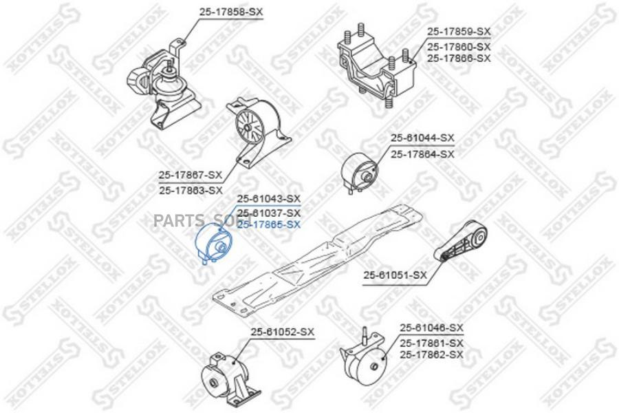 

STELLOX Подушка ДВС STELLOX 2517865sx