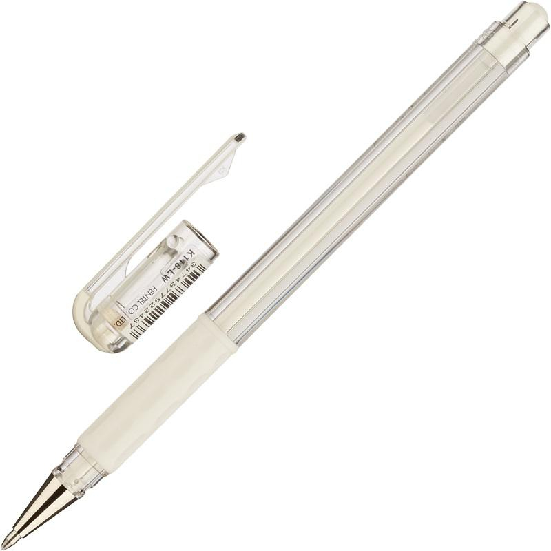 

Ручка гелевая Pentel Hybrid gel Grip K118-LW, белая, 0,4мм, (2шт.)
