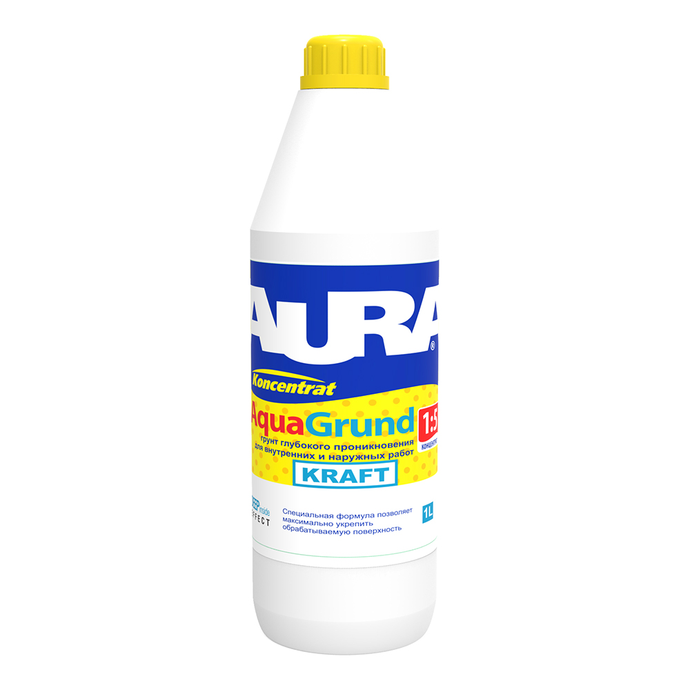 

Грунт концентрат 1:5 универсальный акриловый AURA Kraft Аквагрунт (1 л) /480(12шт/уп)