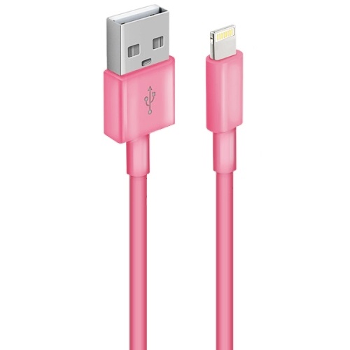 Кабель USB-Am Lightning Dialog - 1 метр розовый CI-0310 pink