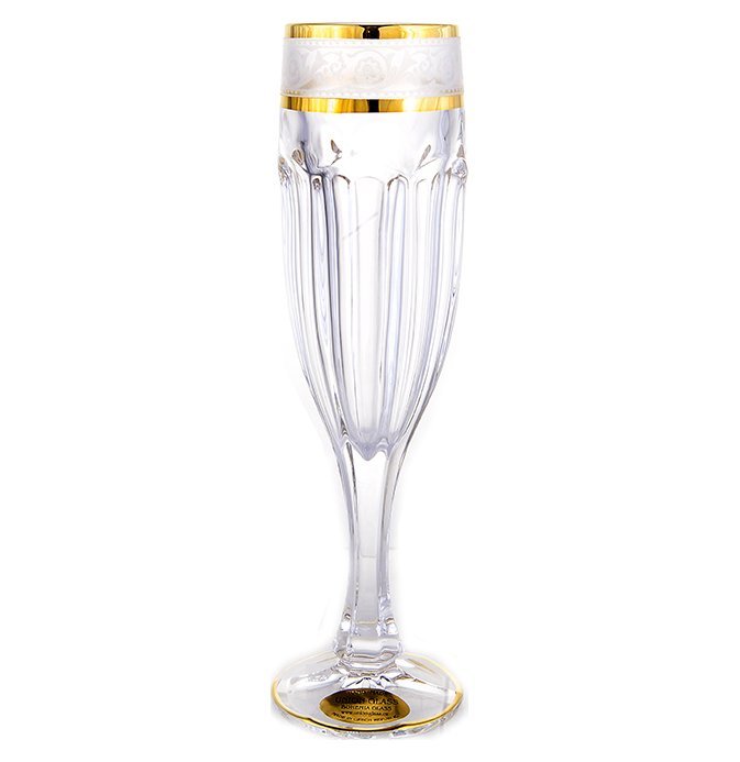 фото Бокалы для шампанского 150 мл 6 шт union glass "сафари цветочный кант золото" 151523 "union glass"
