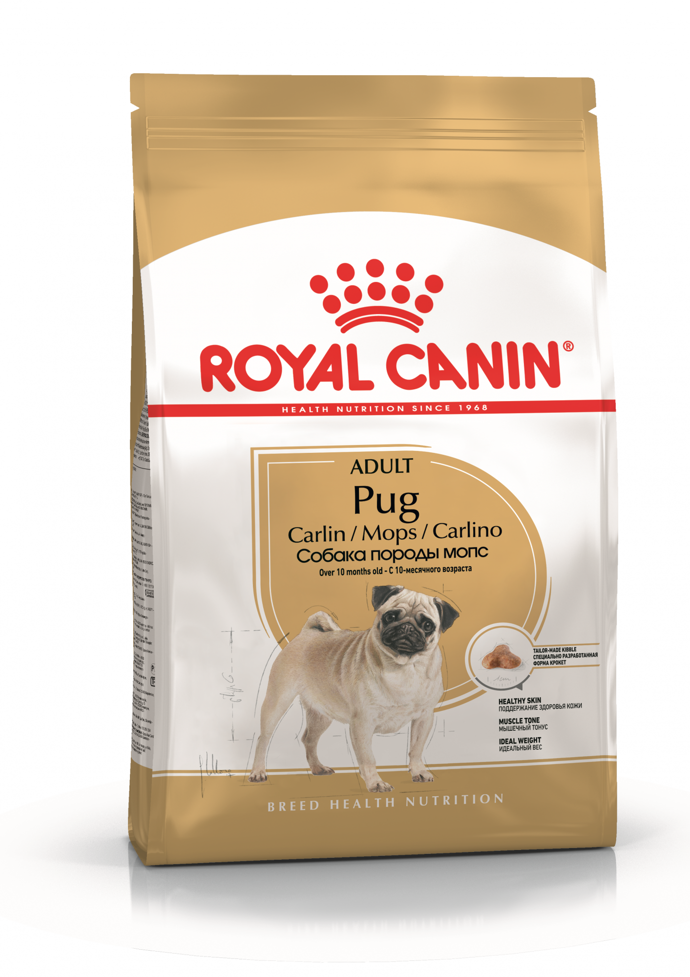 фото Сухой корм для собак royal canin pug adult, птица, 7.5кг