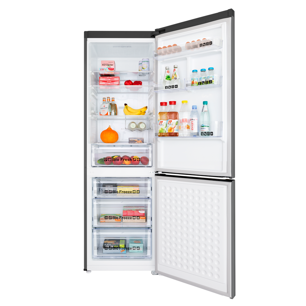 Холодильник MAUNFELD MFF195NFIX10 серый