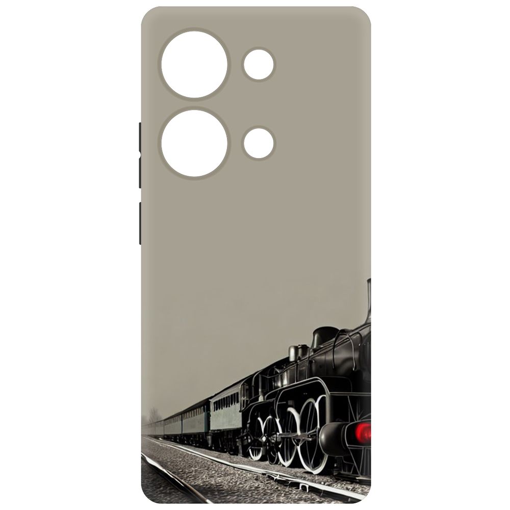 

Чехол-накладка Krutoff Soft Case Паровоз для Poco M6 Pro 4G черный