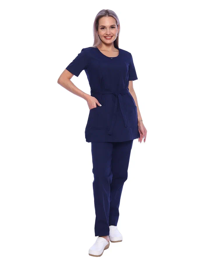 

Костюм медицинский женский IVUNIFORMA Ивонна синий 40-42 RU, Ивонна