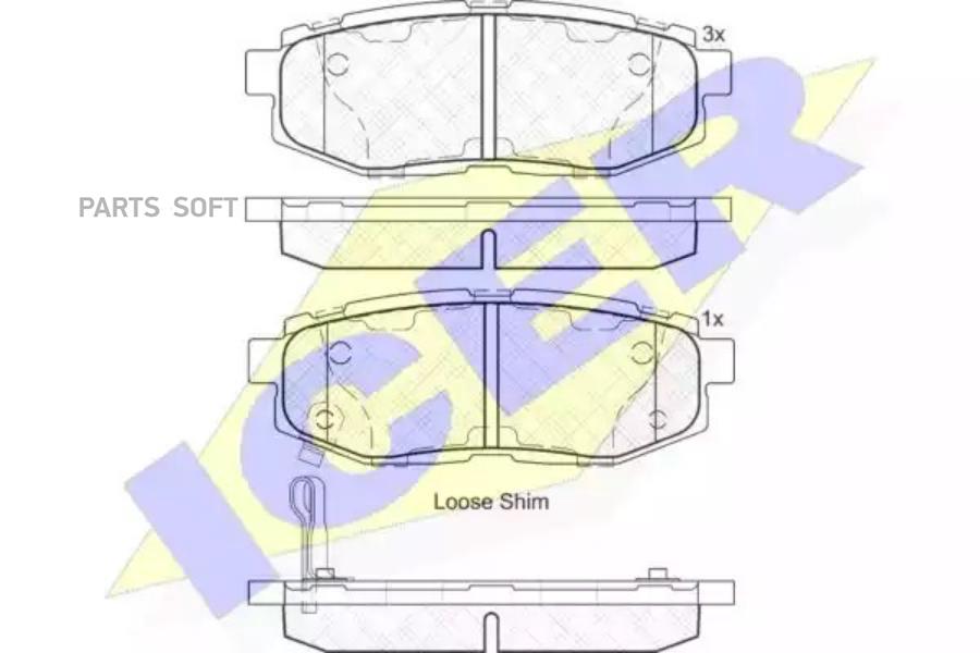 

Тормозные колодки ICER 182088