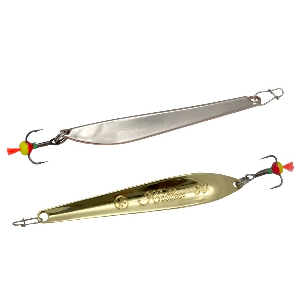 

Блесна вертикальная ECOPRO Killer, 90мм, 15гр,S/G, Золотистый;серебристый