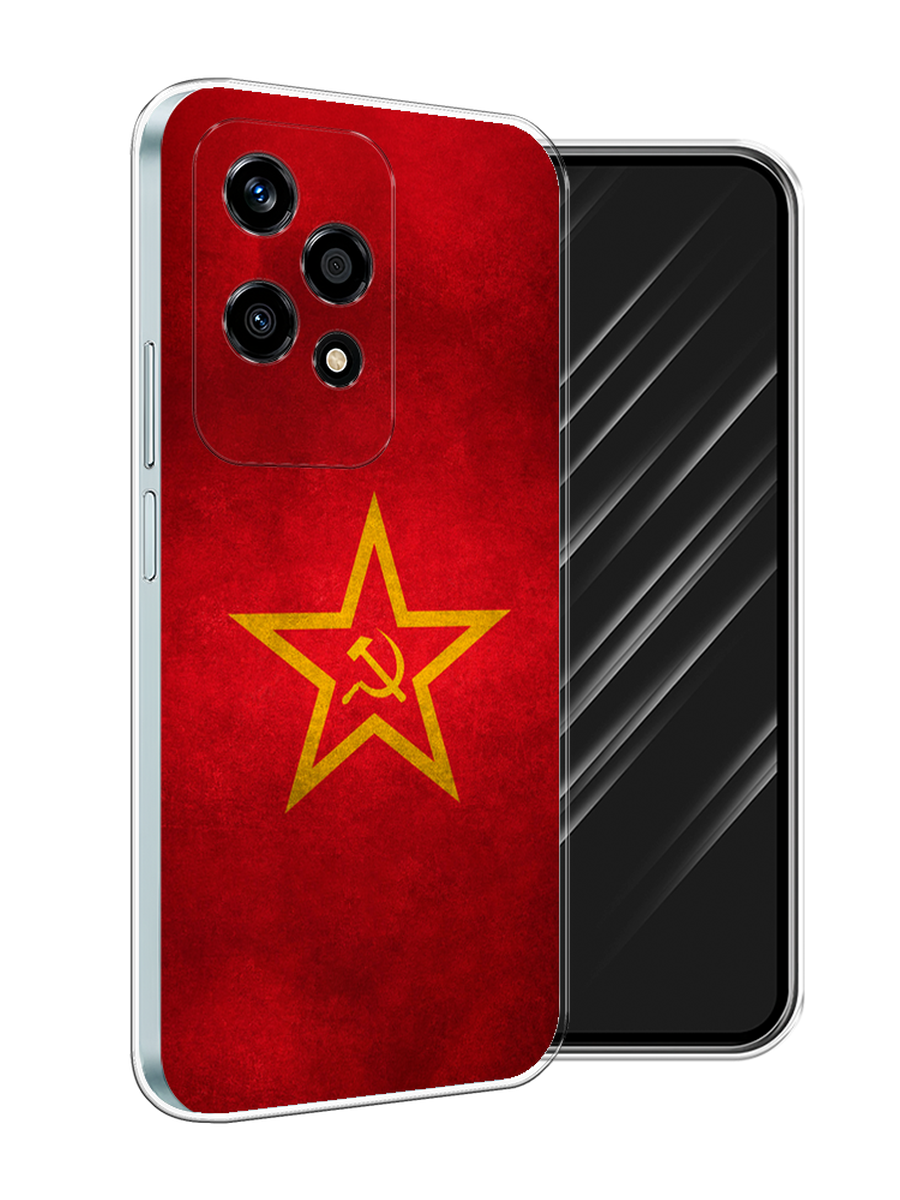 

Чехол Awog на Honor 200 Lite "Красное знамя", Желтый;красный, 6124650-1