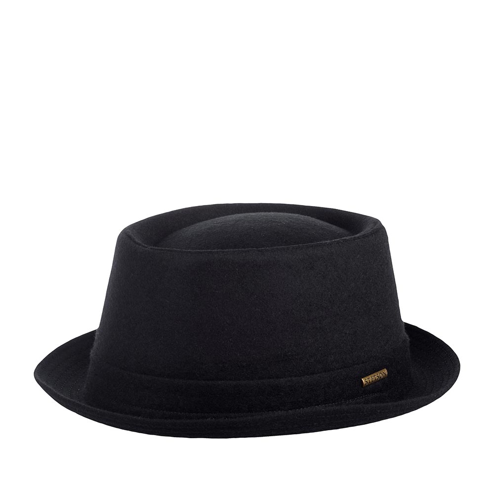 Шляпа унисекс Stetson 1690102 PORK PIE WOOL черная, р.56 черный