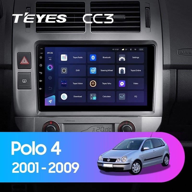 

Штатная магнитола Teyes CC3L 4/64 Volkswagen Polo Mk4 (2001-2009) F2, CC3L