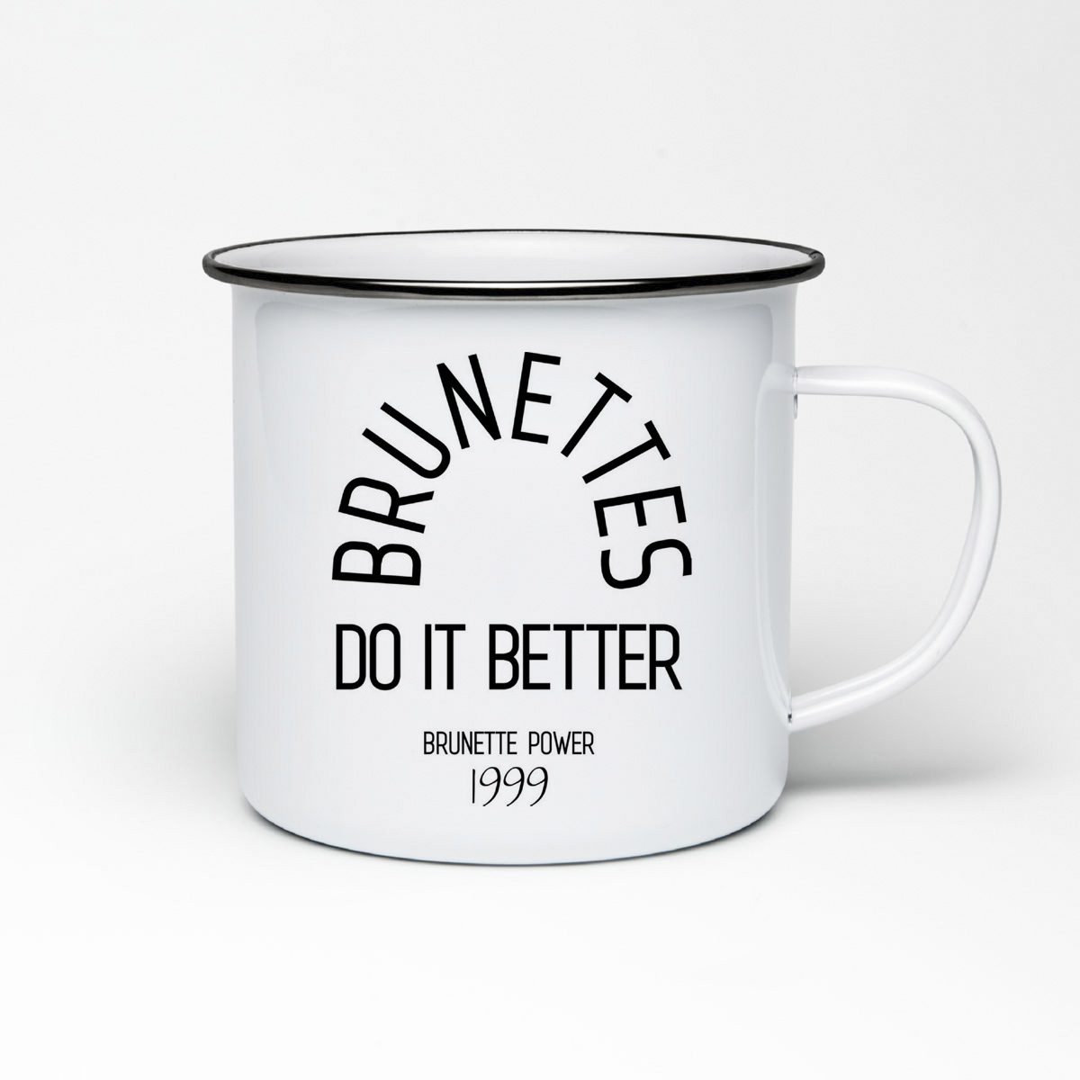 

Кружка металлическая CoolPodarok Brunettes do it Better