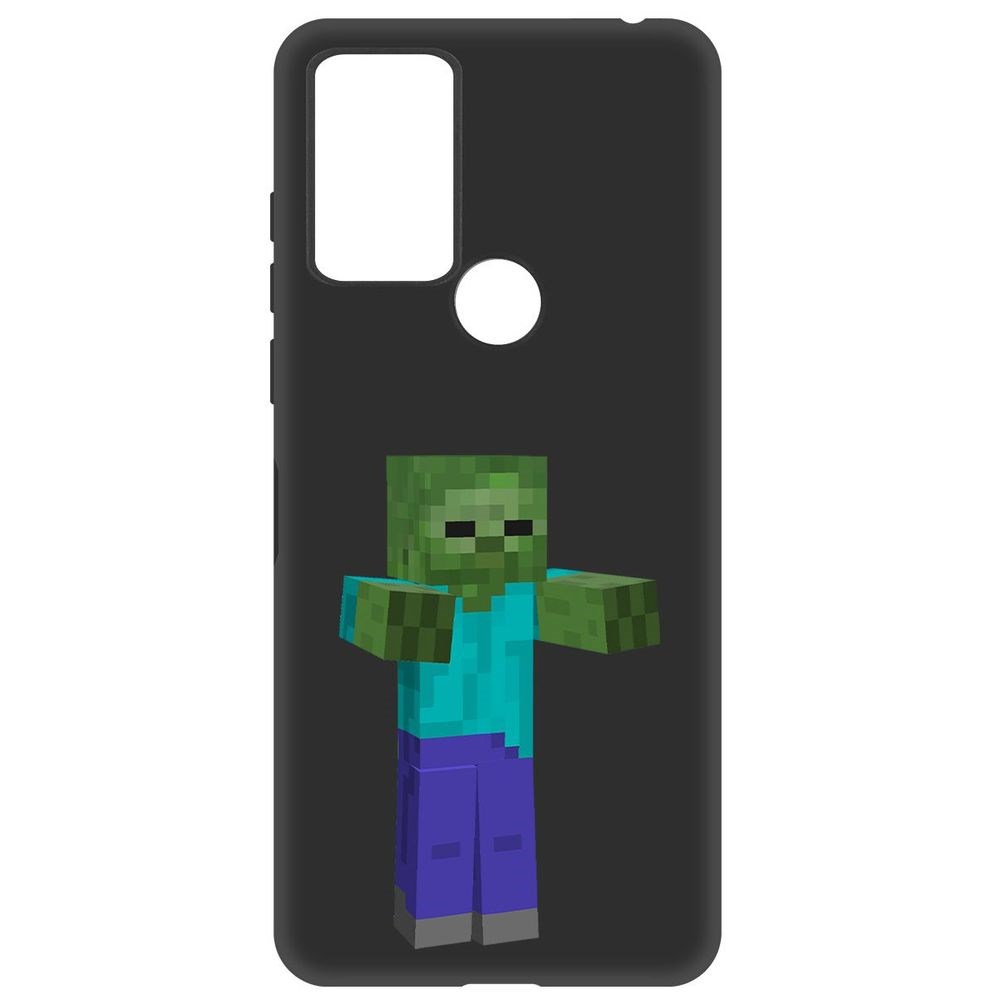 

Чехол-накладка Софт Minecraft-Гигант для TCL 305, Черный