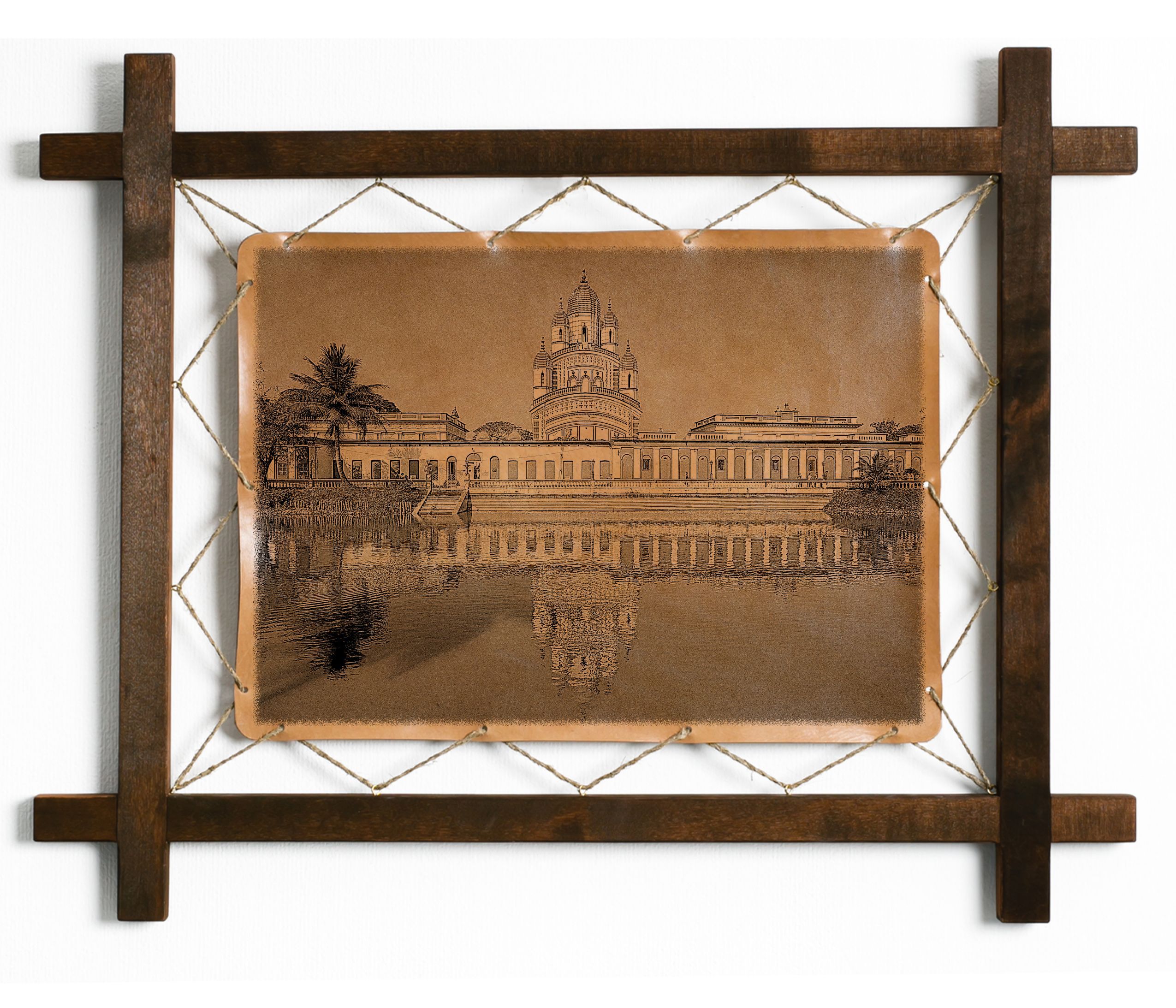 

Картина BoomGift Храм Кали в Дакшинешваре, Индия, гравировка на натуральной коже, 1168