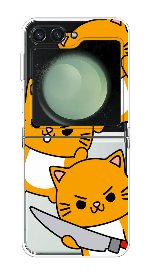 

Чехол на Samsung Galaxy Z Flip 6 "Опасные котики", Оранжевый;серый;белый, 2109750-1