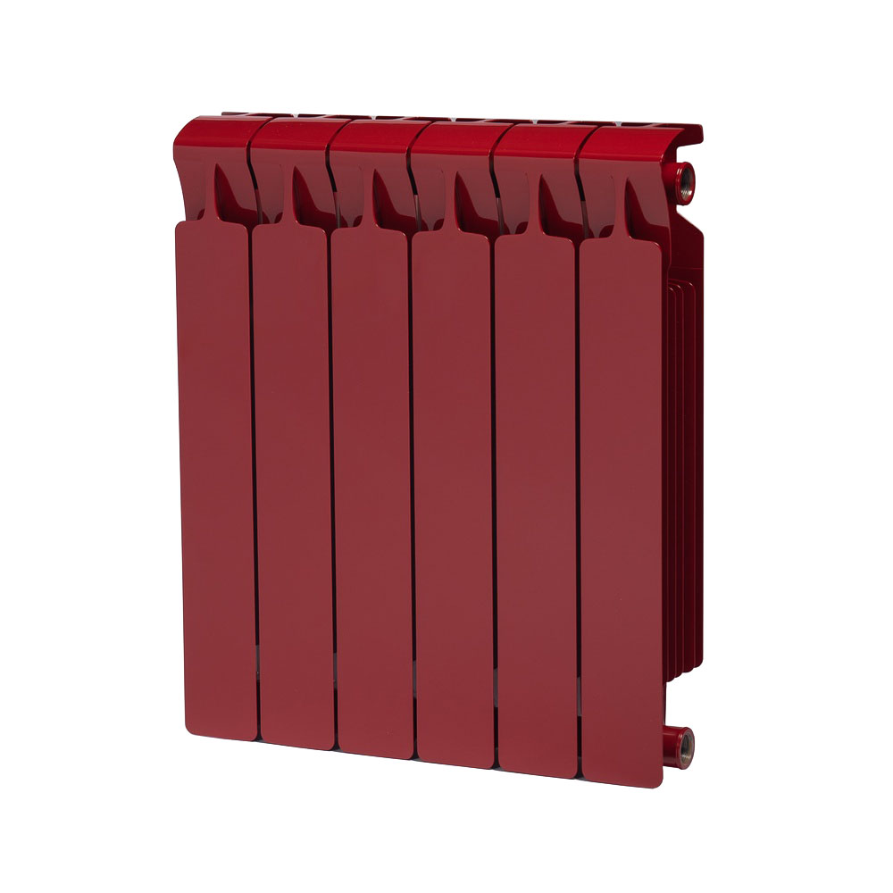 фото Биметаллический радиатор rifar monolit 500 6 секций красный (rm50063/43011)