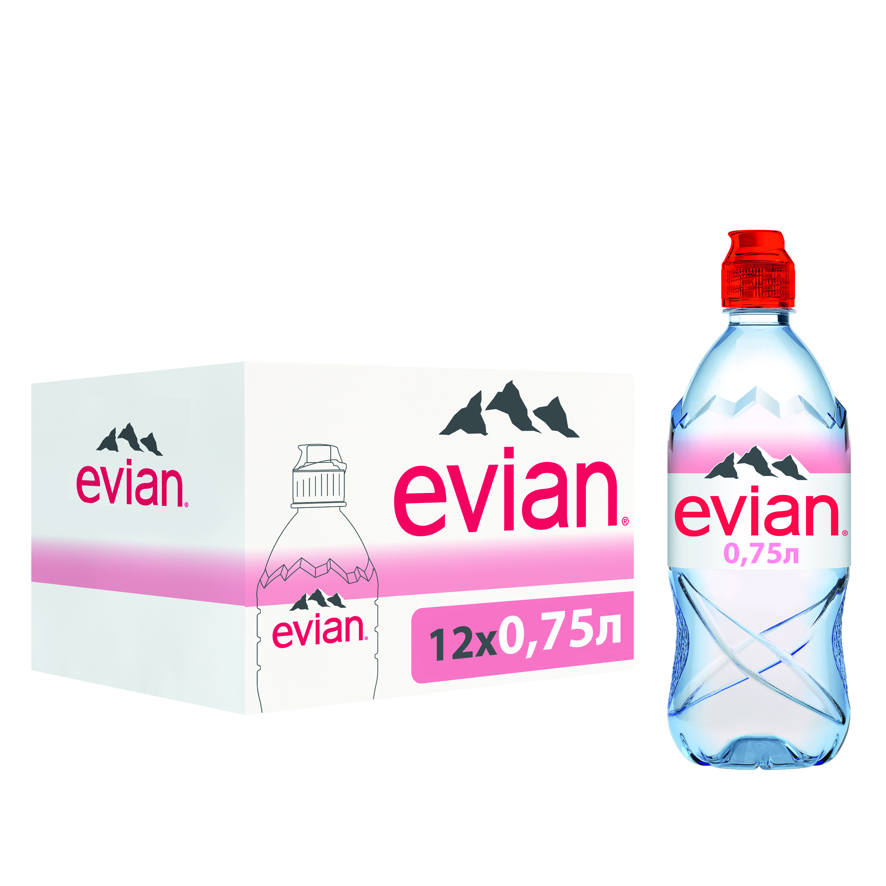 Вода минеральная Evian Спорт негазированная 0,75 л