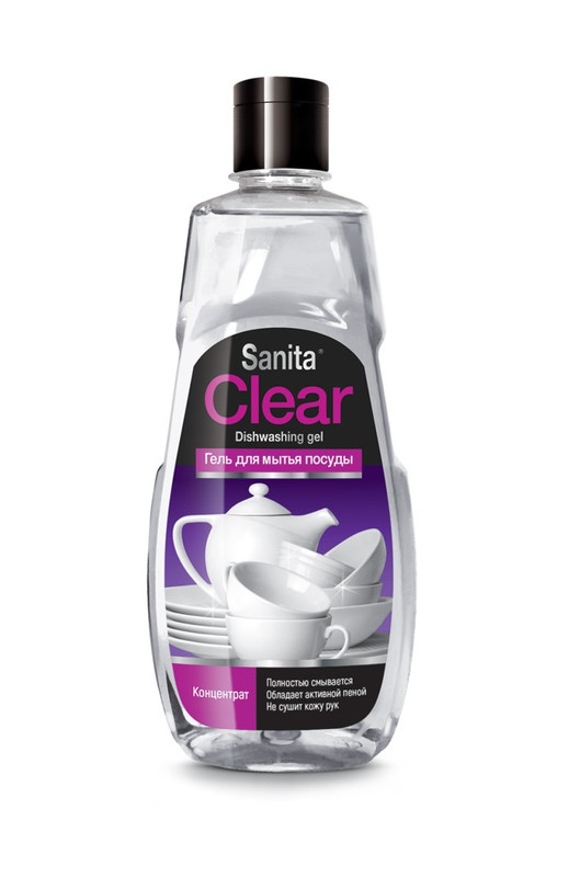 фото Средство для мытья посуды sanita clear, 510 г