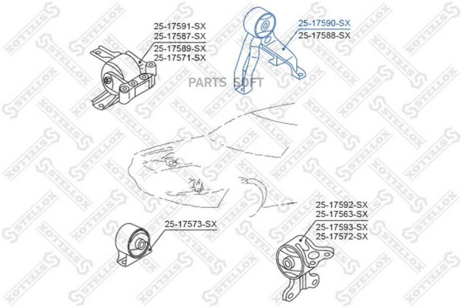 

STELLOX Подушка ДВС STELLOX 2517590sx