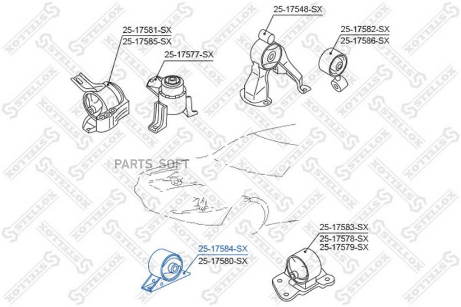 

STELLOX Подушка ДВС STELLOX 2517584sx