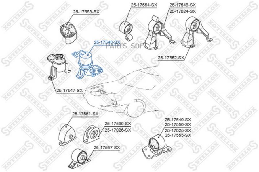 

STELLOX Подушка ДВС STELLOX 2517546sx