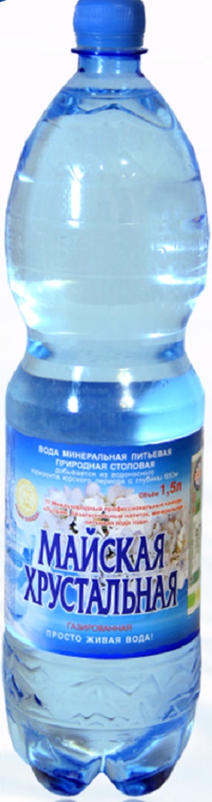

Вода минеральная Майская Хрустальная газированная столовая 1,5 л