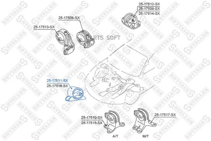 

STELLOX Подушка ДВС STELLOX 2517511sx