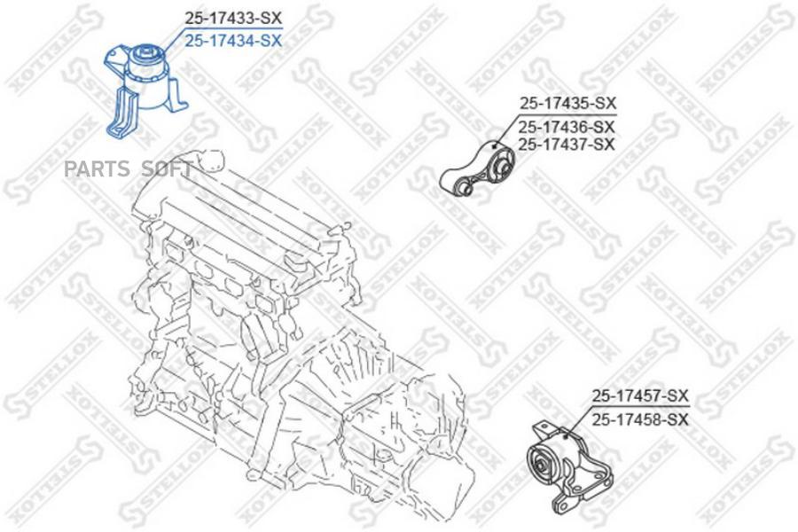 

STELLOX Подушка ДВС STELLOX 2517434sx