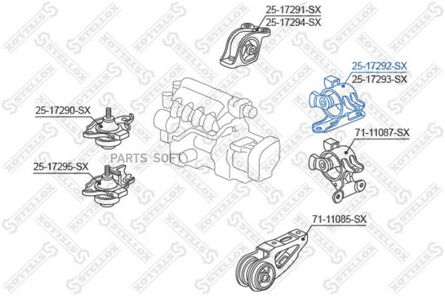 

STELLOX Подушка ДВС STELLOX 2517292sx