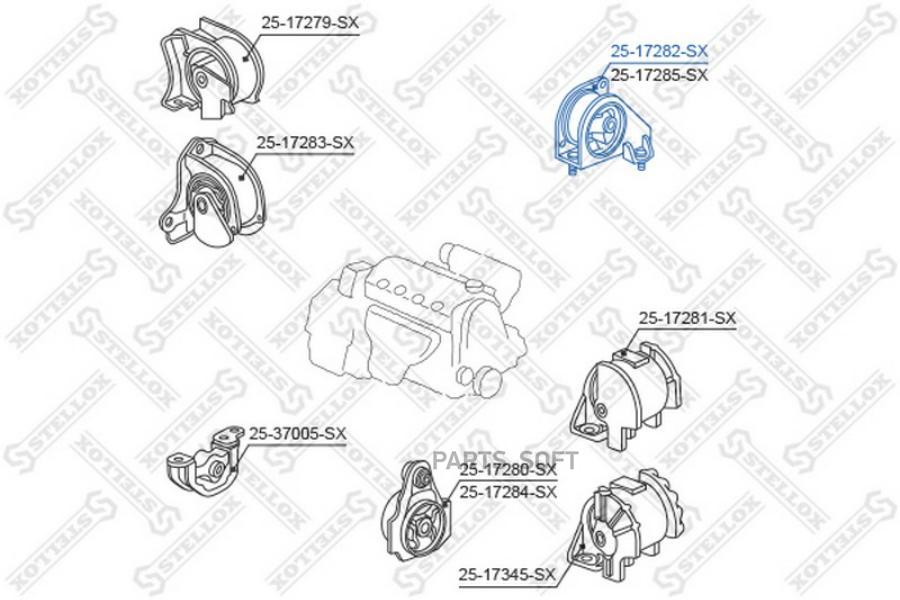 

STELLOX Подушка ДВС STELLOX 2517282sx