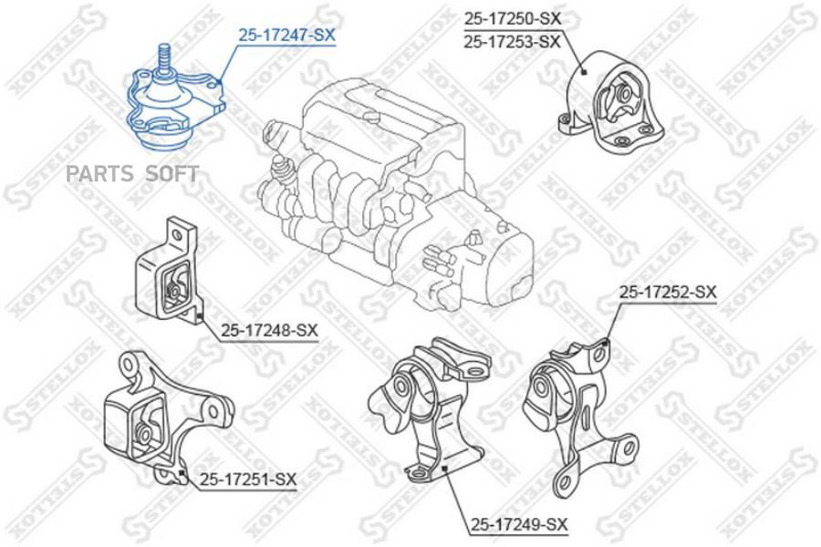 

STELLOX Подушка ДВС STELLOX 2517247sx