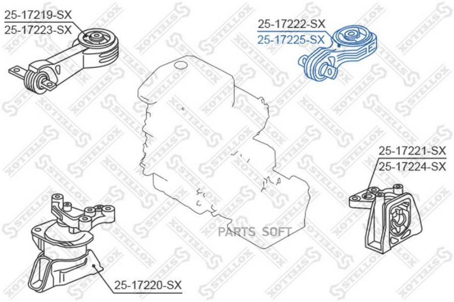 

STELLOX Подушка ДВС STELLOX 2517225sx