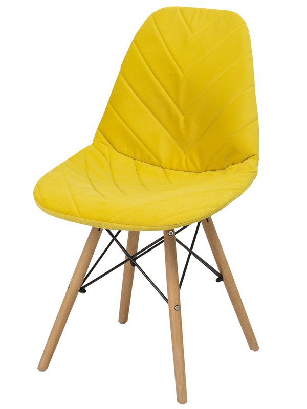 фото Чехол на стул eames dsw из микровелюра chiedocover, 40х46, елка, горчичный