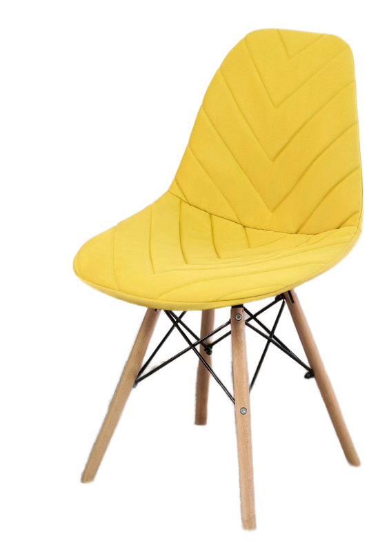 фото Чехол на стул eames dsw из микровелюра chiedocover, 40х46, елка, горчичный