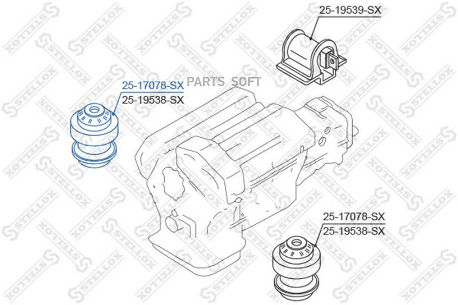 

STELLOX Подушка ДВС STELLOX 2517078sx