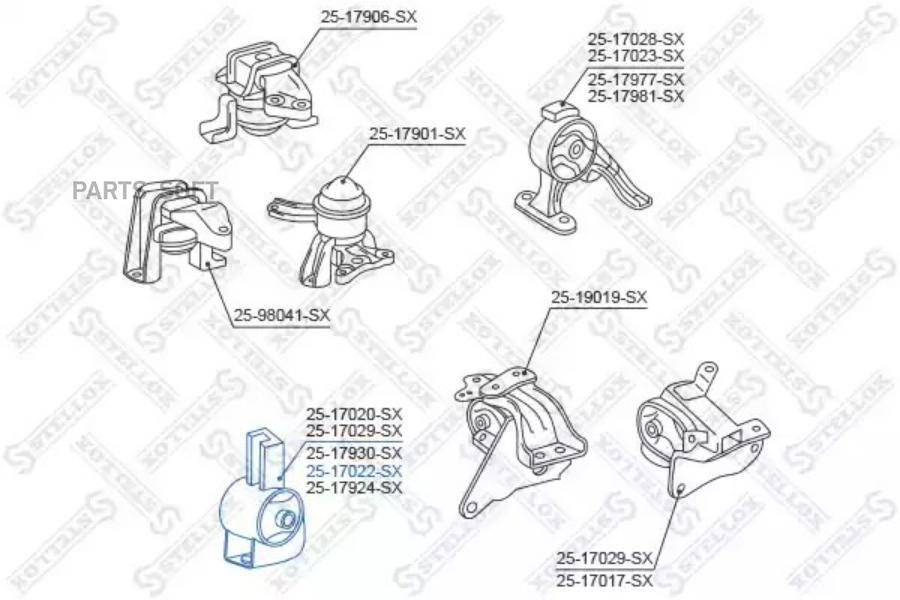 

STELLOX Подушка ДВС STELLOX 2517022sx
