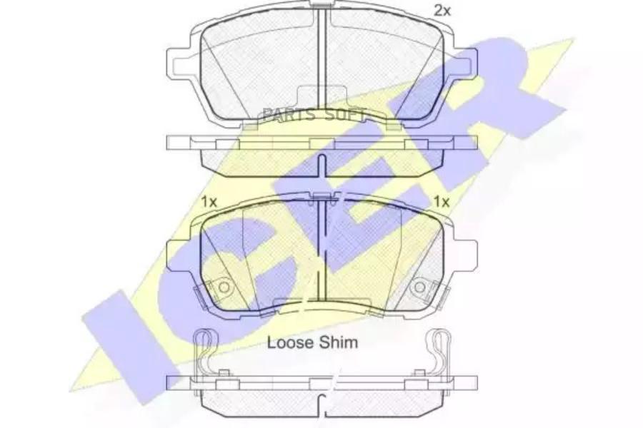 

Тормозные колодки ICER 181881200