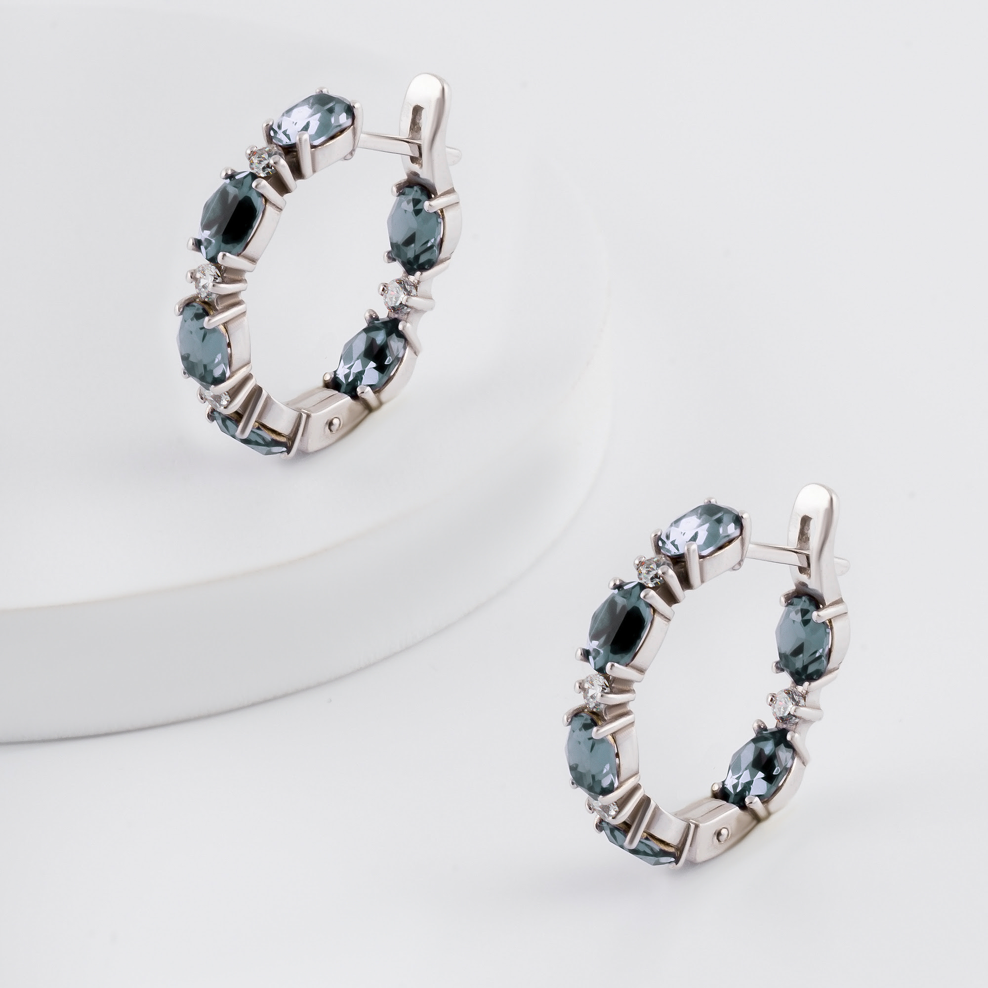 

Серьги из серебра с Swarovski НАШЕ ЗОЛОТО А9Ц20188СН, А9Ц20188СН
