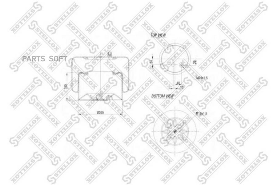 

STELLOX Пневмоподушка кабины STELLOX 8400132sx