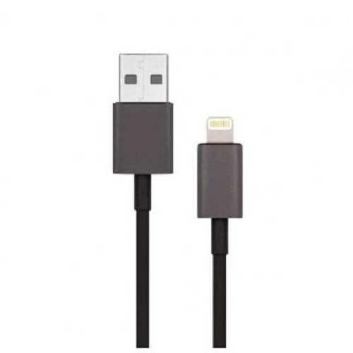 Кабель USB-Am Lightning Dialog плоский - 1 метр чёрный CI-0310F black