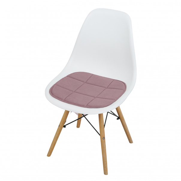 

Подушка на стул из микровелюра CHIEDOCOVER, 38х39, пыльная роза, Розовый, PDVELUR