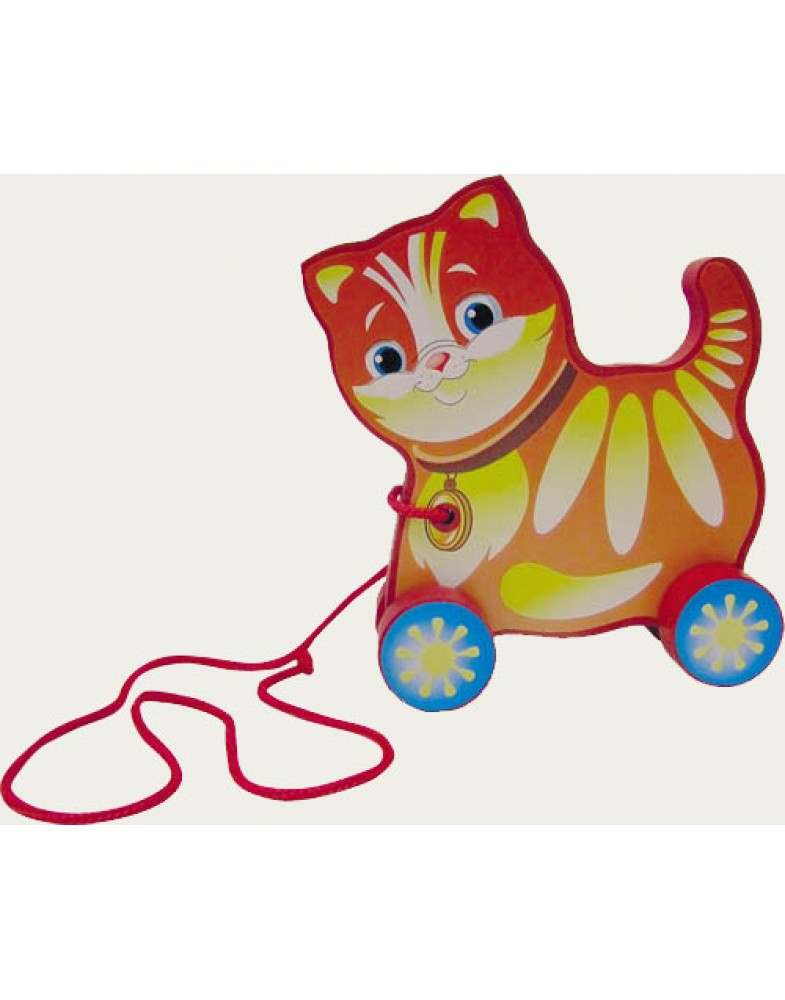 

Деревянная игрушка-каталка "Котик"