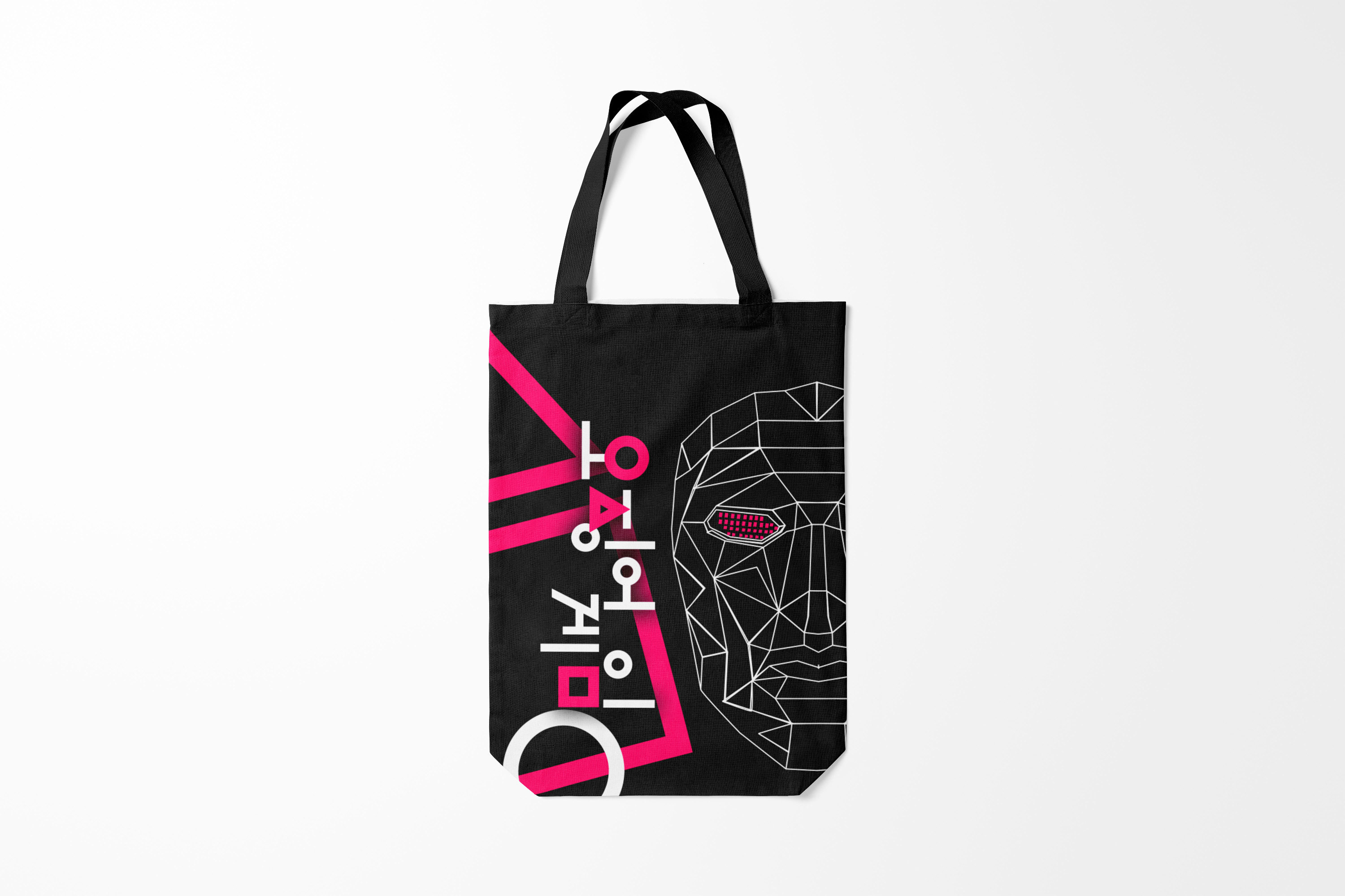 

Сумка шoппер унисекс Burnettie Игра в кальмара маска Ведущего, черный, Игра в кальмара маска Ведущего