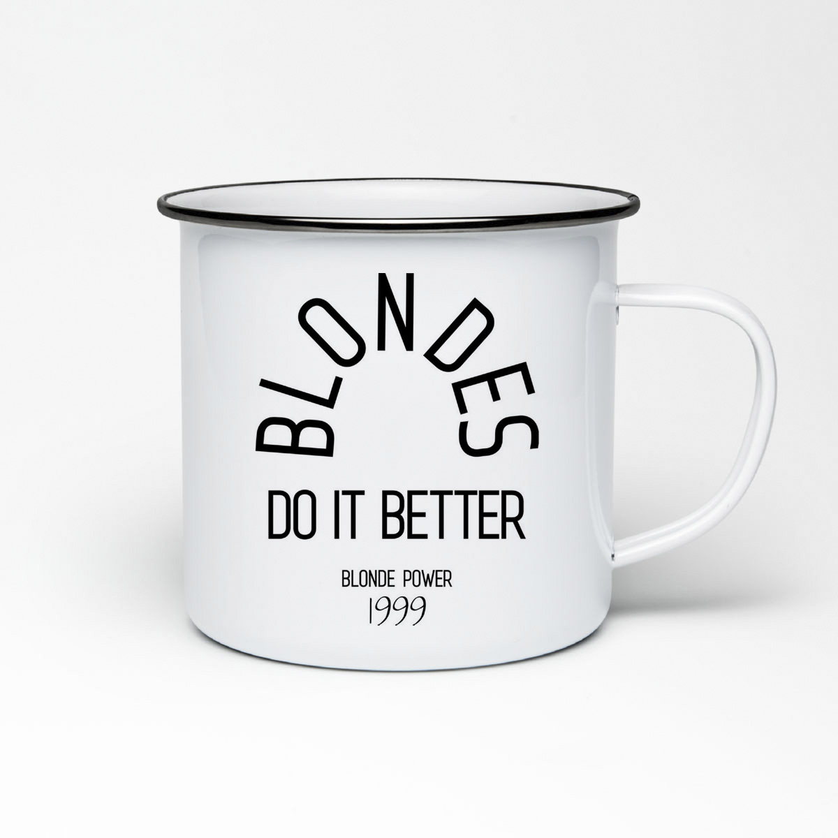 

Кружка металлическая CoolPodarok Blondes do it better