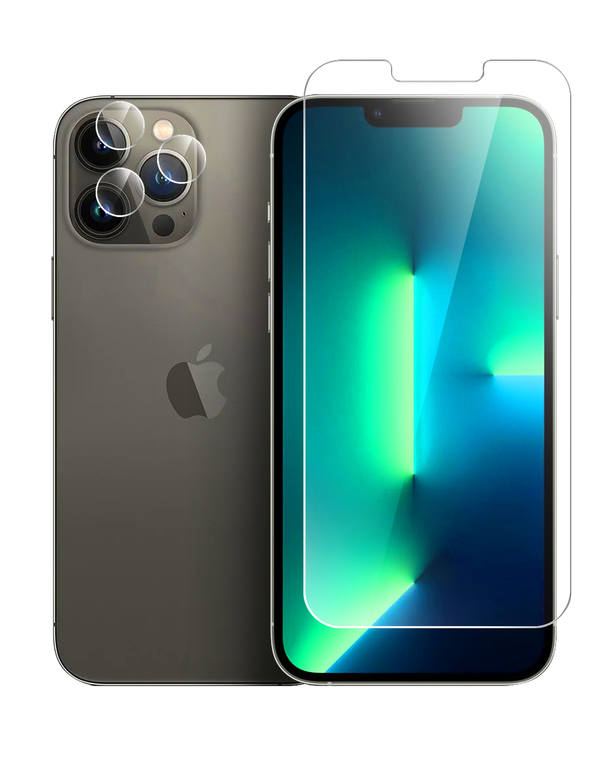 

Гибридное защитное стекло Brozo на экран и камеру Apple iPhone 13 Pro Max, Apple iPhone 13 Pro Max