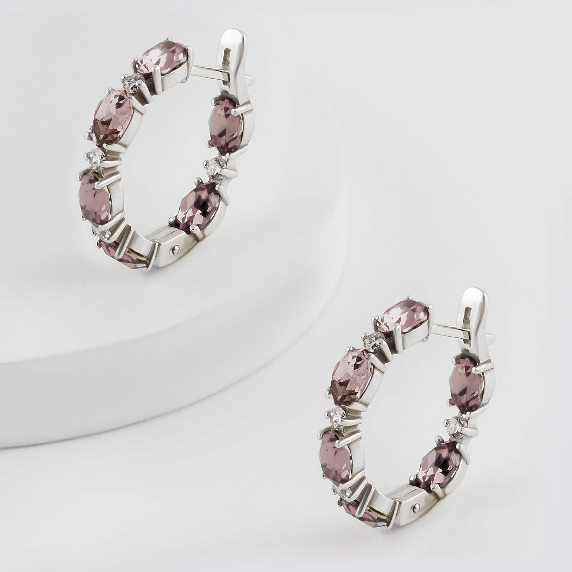

Серьги из серебра с Swarovski НАШЕ ЗОЛОТО А9Ц20188ВР, А9Ц20188ВР