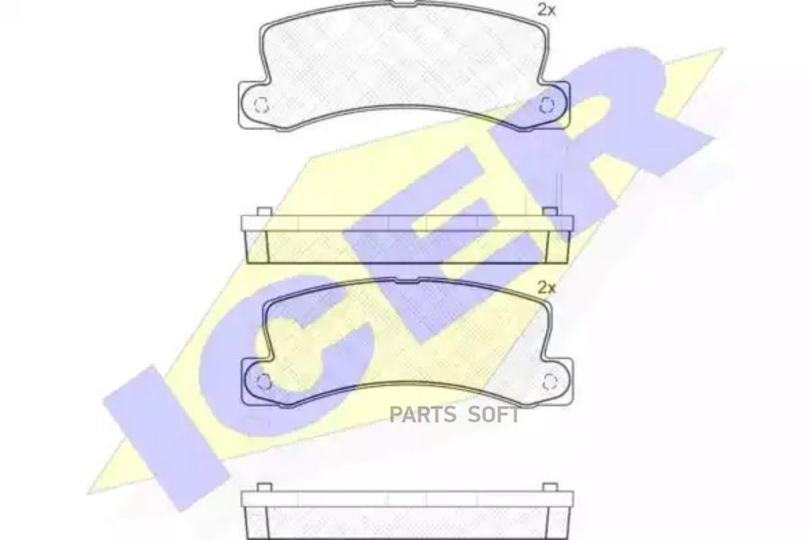 

Тормозные колодки ICER 180734